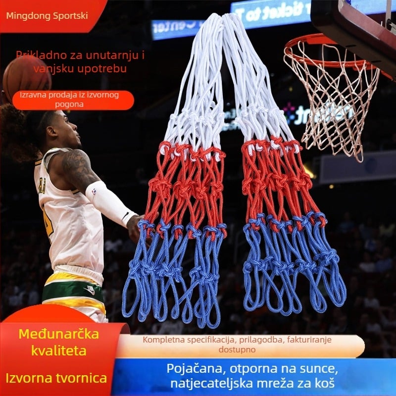 Mreža za koš — debela i izdržljiva, poliesterska, za vanjsku upotrebu, 100 g