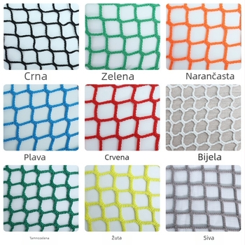 Bez čvorova sigurnosna mreža za stepenice – mreža za igrališta, gustu ojačana mreža za barijeru nogometa i košarke, za vanjsku upotrebu