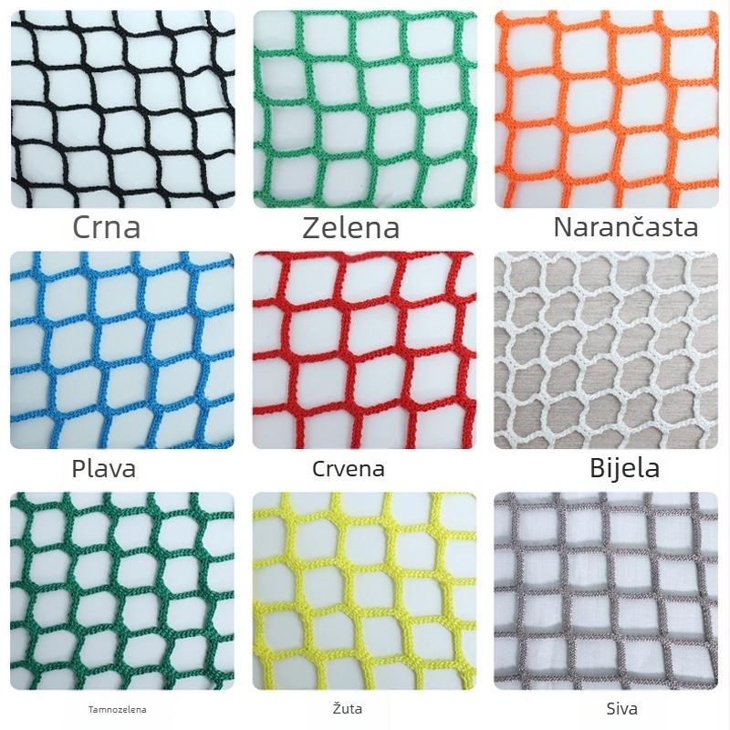 Bez čvorova sigurnosna mreža za stepenice – mreža za igrališta, gustu ojačana mreža za barijeru nogometa i košarke, za vanjsku upotrebu