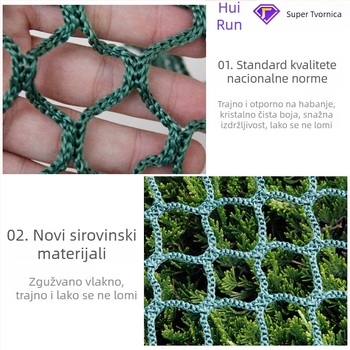 Poliesterska mreža za stadionsku ogradu bez čvorova, mekana mreža za golf i nogometna igrališta