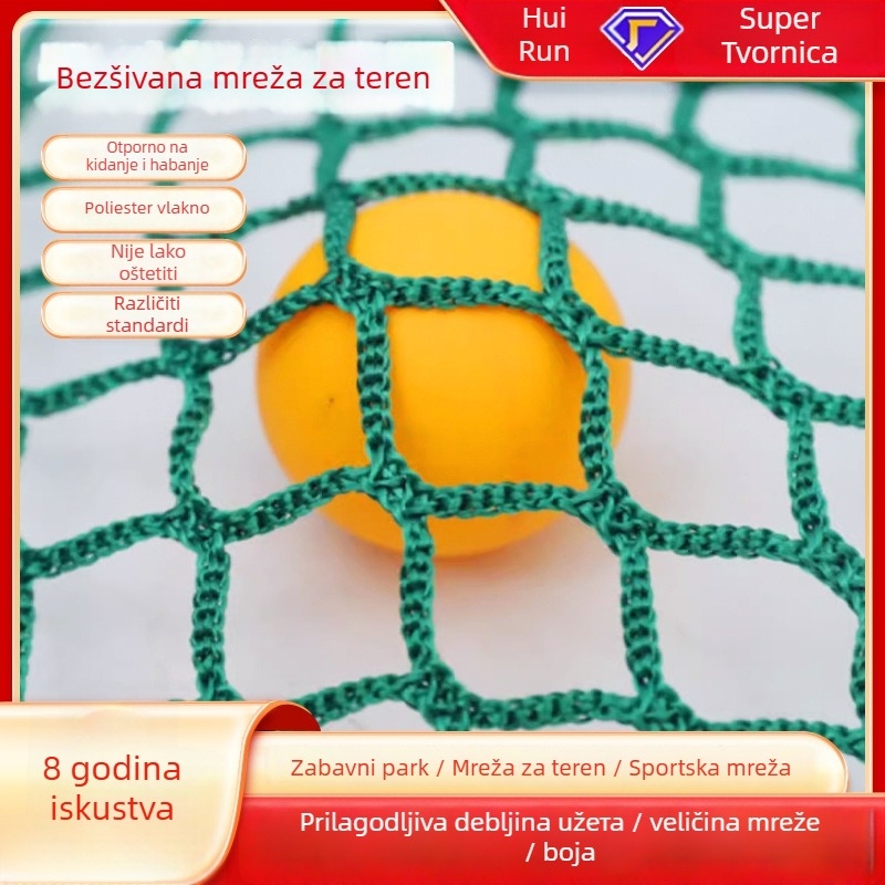 Poliesterska mreža za stadionsku ogradu bez čvorova, mekana mreža za golf i nogometna igrališta