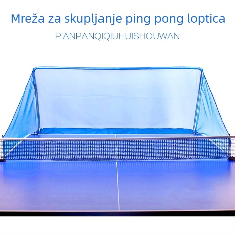 Mreža za skupljanje ping-pong lopti za automatsku servis mašinu – najlonska, 3 kg, stalak za stolni tenis