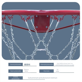 Čelična ploča za košarku i obruč, M.Dunk, 680 g