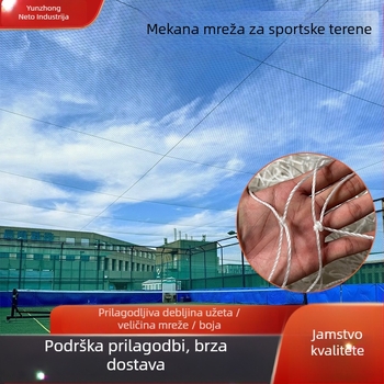 Mreža za nogomet i košarku bez čvorova – mekana gornja mreža za zaštitu terena, mreža od polietilena