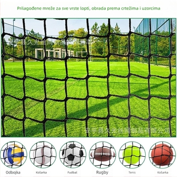 Sigurna mreža od užeta za sportske objekte - Poliester/PE/PP, izdržljivost 50, izolacija prostora i mreža za lopte
