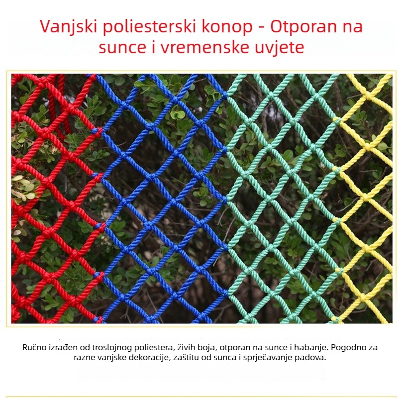 Najlon mreža za stepenice i balkon, zaštitna mreža; pogodna za vrtiće i trgovine odjećom.