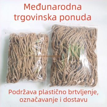 Konopna mreža – retro dekorativna mreža za penjanje biljaka, zaštitno rukohvat uz stepenice i upotreba na stropu ili zidu s fotografijama