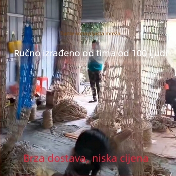 Konopna mreža – retro dekorativna mreža za penjanje biljaka, zaštitno rukohvat uz stepenice i upotreba na stropu ili zidu s fotografijama