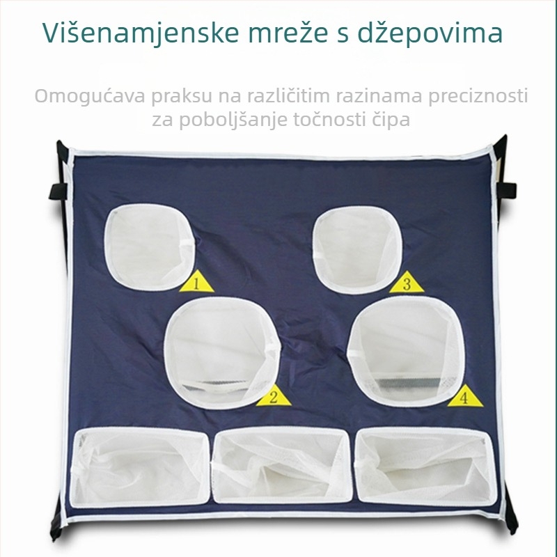 Unutarnja mreža za golf trening — prijenosna, višenamjenska mreža za golf udarce, plastična konstrukcija, tiskano logo