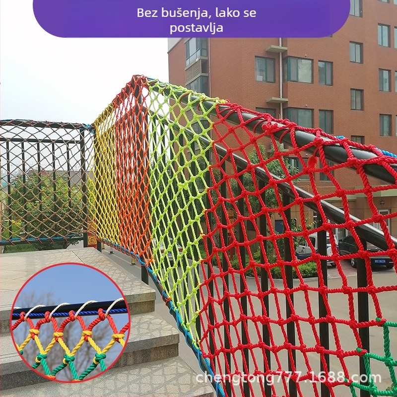 Dječja zaštitna mreža za stepenice i balkon, najlon mreža za ograde dvorišta, dekorativna mreža od užeta