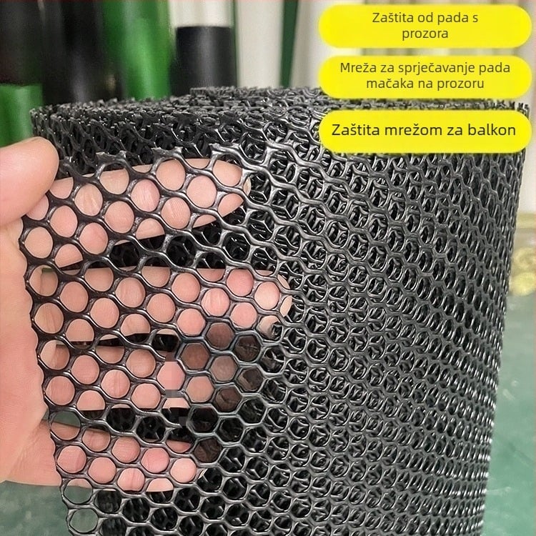 Mreža za zaštitu mačaka za prozore i balkon, plastična zaštitna mreža s zaštitom od pada