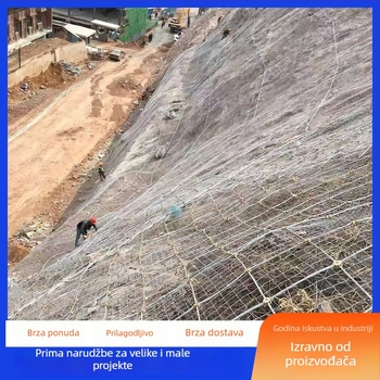 Aktivna zaštitna mreža za padine – fleksibilna mreža od čeličnih užadi s romboidnim oblikom za zaštitu od odrona