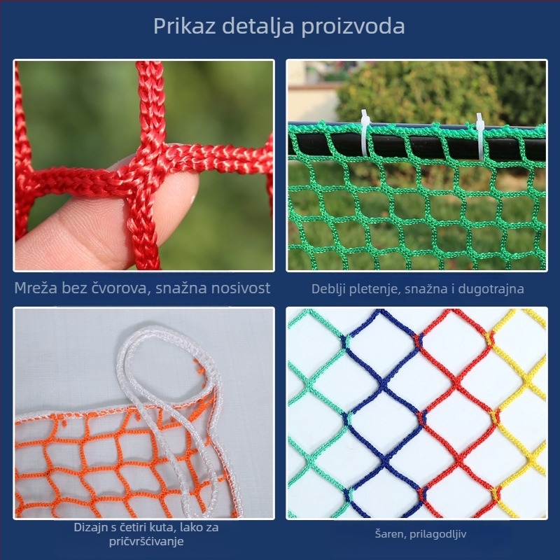 Bezuzlna zaštitna mreža za otvoreni teniski teren, PE materijal, model 0023, funkcija ograđivanja, prilagodljivo