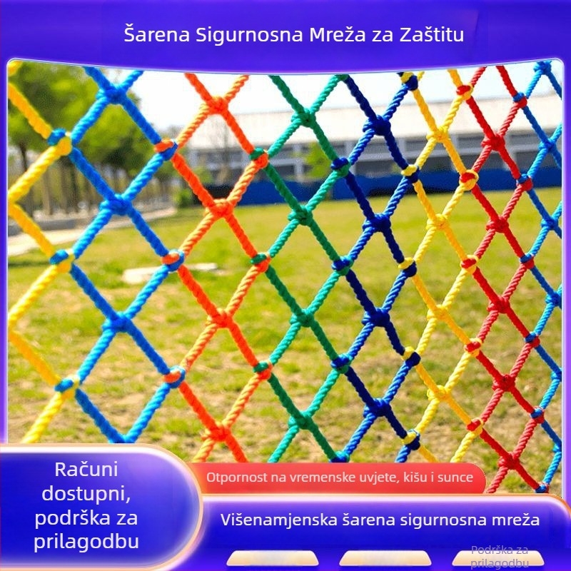 Dječja sigurnosna mreža za stepenice i balkon, vanjska najlon mreža za ograde na igralištima i sportskim objektima, zaštita od pada i penjanja