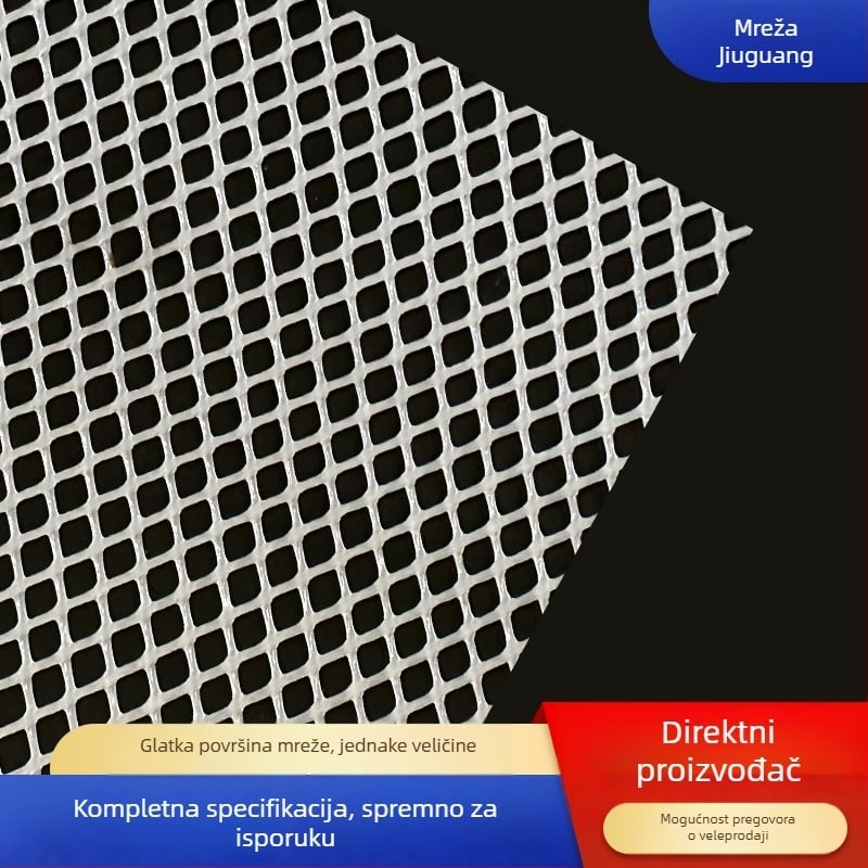 Plastična plosnata mreža za ogradu, ojačana za uzgoj ptica i zaštitu balkona; Materijal: polietilen; Model: plastična plosnata mreža; Tip: obična sigurnosna mreža; Funkcije: uzgoj, zaštita balkona