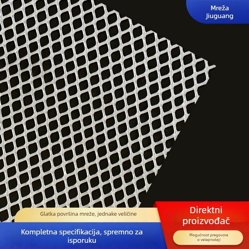 Plastična plosnata mreža za ogradu, ojačana za uzgoj ptica i zaštitu balkona; Materijal: polietilen; Model: plastična plosnata mreža; Tip: obična sigurnosna mreža; Funkcije: uzgoj, zaštita balkona