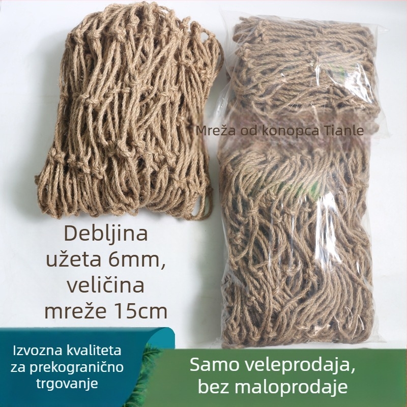 Mreža od konopljinog užeta za penjanje biljaka, dekorativna i zaštitna, marka Run Chang, podrijetlo Šandong, Kina