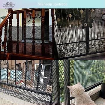 Debljina prozorska zaštitna mreža za balkon – plastična sigurnosna mreža otporna na visoke temperature i koroziju (protiv pada, protiv krađe)