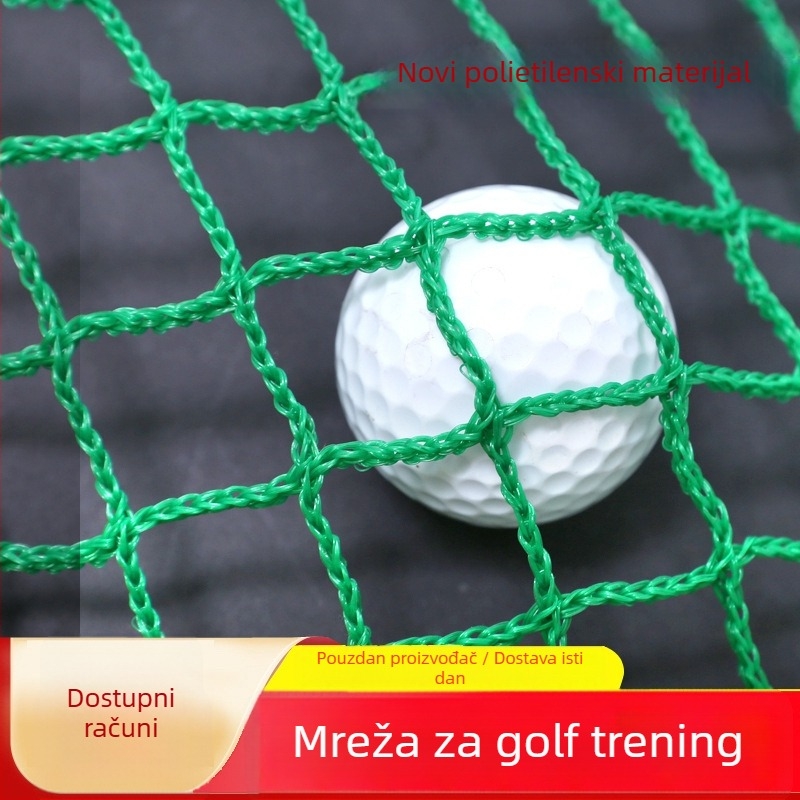 Zelena bezuzlna mreža za golf za trening s zaštitnom mrežom za više sportova