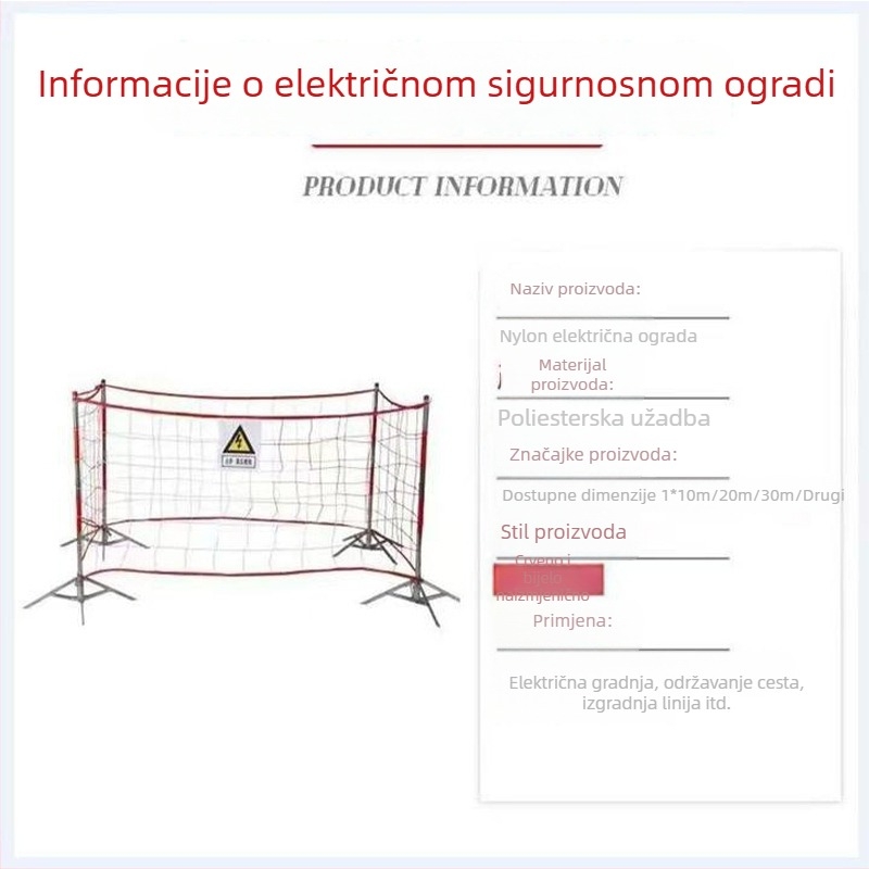 Prilagođena najlonska sigurnosna mreža za gradilište