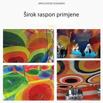 Opća sigurnosna mreža za djecu, model Jungle magic net-06, poliesterska, džungla prijelaz, nosivost 5000, Tao Sheng