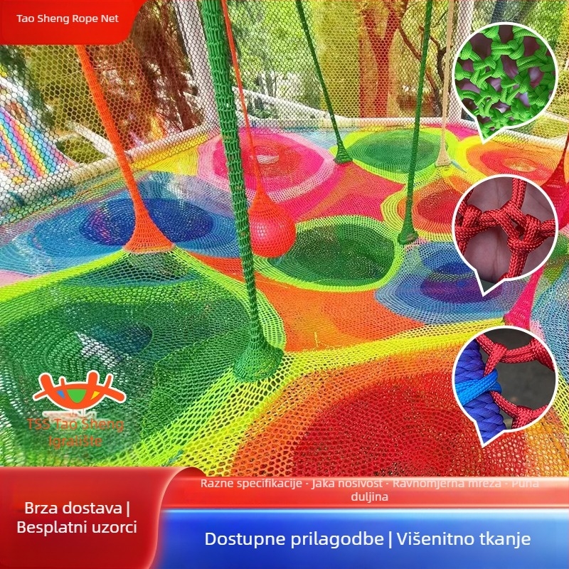 Opća sigurnosna mreža za djecu, model Jungle magic net-06, poliesterska, džungla prijelaz, nosivost 5000, Tao Sheng