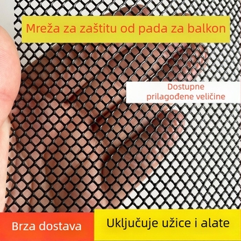 Balcon zaštitna mreža za prozor s malim otvorima za brtvljenje, zaštita mačaka od pada, protiv pada i protiv krađe – Chen qian