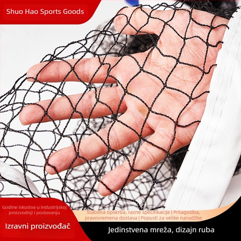 Prijenosna mreža za badminton za trening i natjecanje, unutarnja i vanjska upotreba (Poliester; Marka: Shuohao; Prijeljiva upotreba: stolni tenis i badminton; Kategorija: badminton mreža)