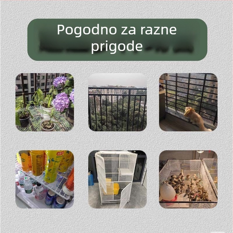 Crna plastična mreža za zaštitu krova i oluka, protiv lišća, otporna na starenje