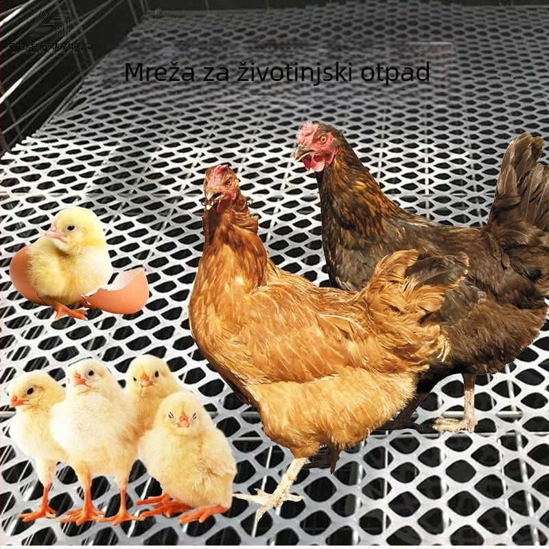 Deblja mrežasta podloga za uzgoj peradi – protuklizna, sprječavanje curenja, plastična mreža za uzgoj
