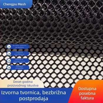 Crna debela plastična ravna mreža za zatvaranje balkona i prozora, sigurnost gradilišta, zaštita od pada, ograđivanje i izolacija voćnjaka