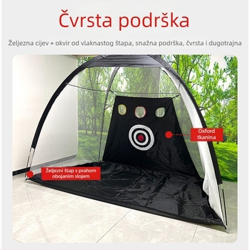Vanjska golf mreža za trening – Xin Yijia, poliesterna mreža + Oxford platno + vlakna stakla, mreža za udarce i trening s mrežom za skupljanje lopti, prilagodba dostupna