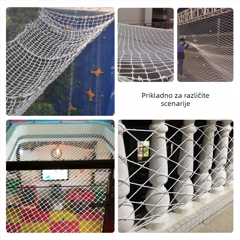 Pamukasta sigurnosna mreža, obična mreža od pamuka, nosivost 100, dekorativna i zaštitna funkcija