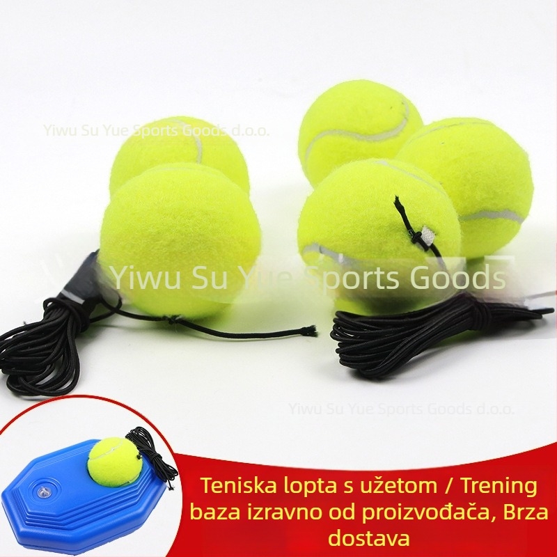 Teniski trening za jednu osobu s elastičnim užetom – gumeni materijal, za unutarnju i vanjsku upotrebu
