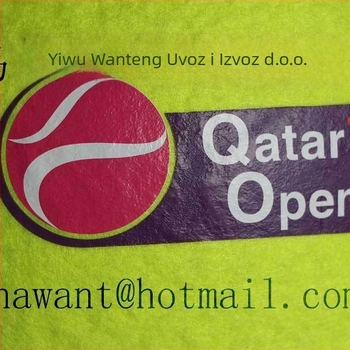 WANTENG Teniska lopta od gumene vlakna s logom – prilagodljiv reklamni dar