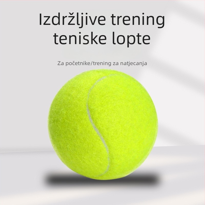 Profesionalne teniske lopte za juniorske treninge i natjecanja; visoka elastičnost, izdržljiva konstrukcija od gume i kemijskih vlakana; mogućnost otiska logotipa.