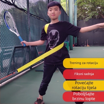 Tenis trenjer s topspinom, prijenosni, samostalni trening servis i udaraca (Materijal: kemijska vlakna; Primjenjivi scenariji: stolni tenis, druge igre s loptom; Kategorija: Tenis)