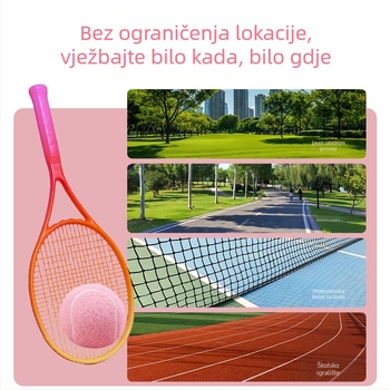 Teniska lopta za trening – set od 2 komada za više terena (unutarnji/vani) – materijal: kemijska vlakna; kategorija: tenis