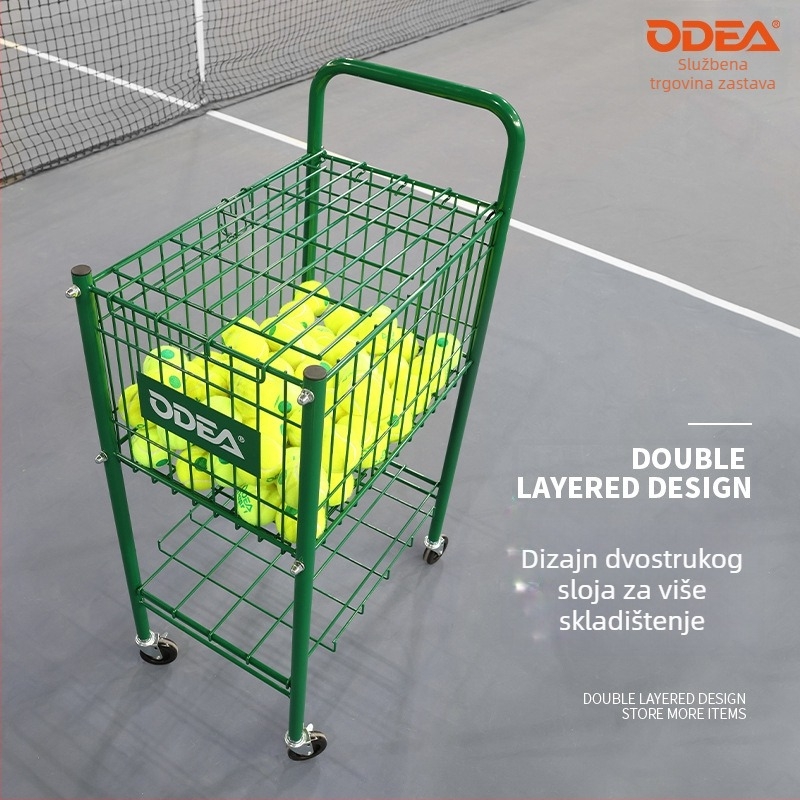 Odea sklopivi prijenosni okvir za tenis od nehrđajućeg čelika za trening s okvirom za skupljanje lopti, paket 260