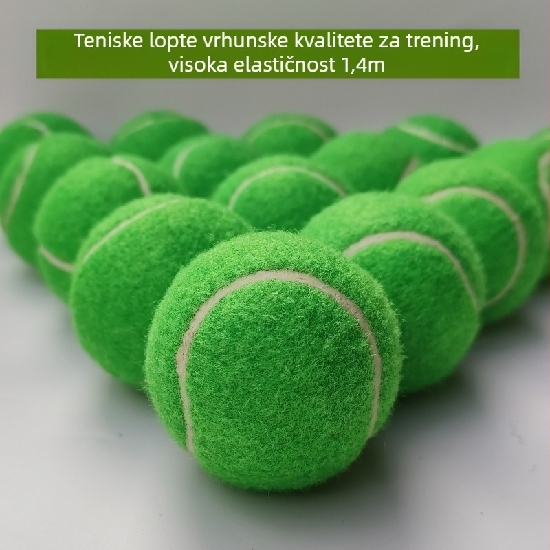 Zelena teniska lopta za profesionalni trening s visokom elastičnošću (Materijal: Guma; Značka: Mingyi brothers; Ispis logotipa: dostupan; Personalizacija: dostupna)