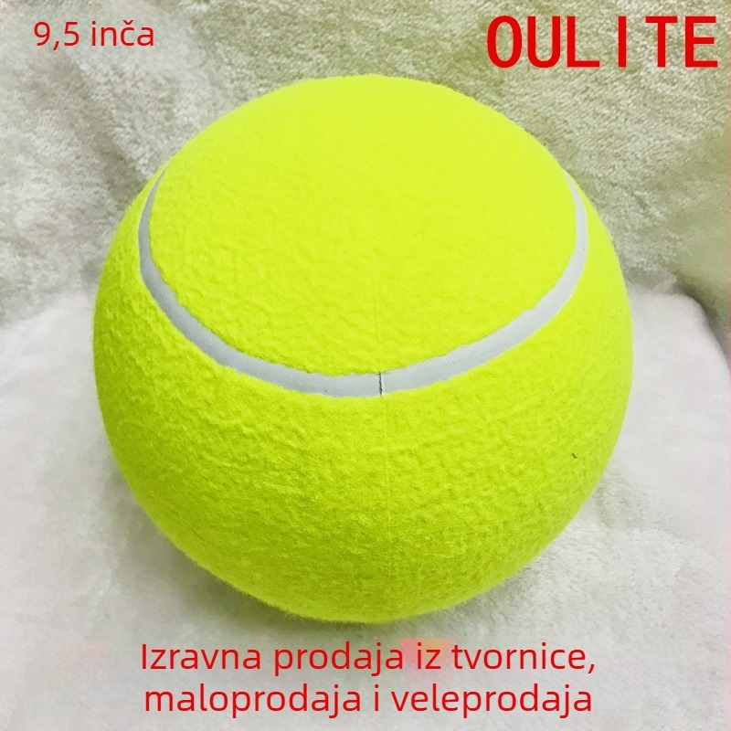 Naduvljiva velika tenis lopta za kućne ljubimce od OULITE — guma, otisnuto logo, prilagodljivo, tenis