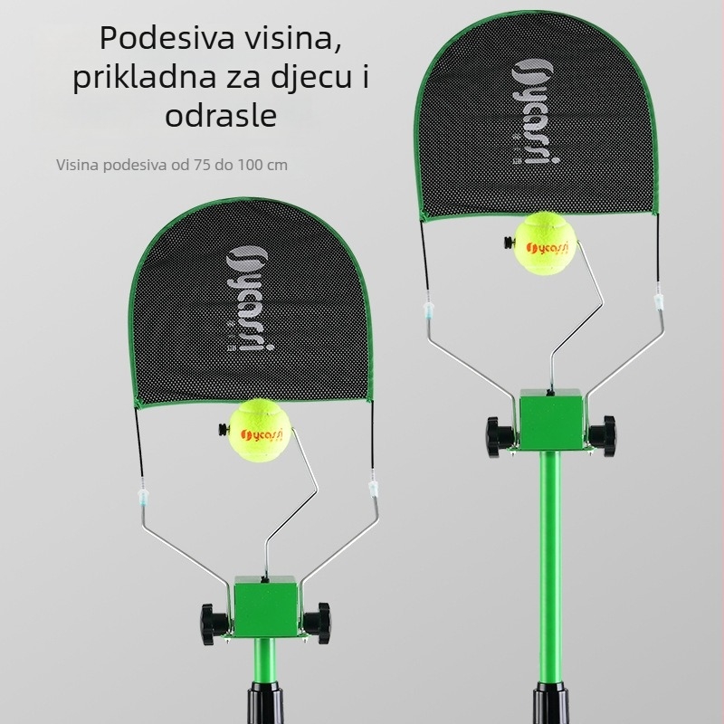 Topspin teniski trener, prijenosni rotirajući trener za servis i presretanje, za početnike, pojedinačni udarac, polipropilenska vlakna