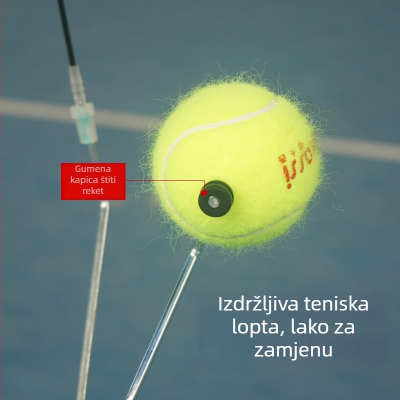 Topspin teniski trener, prijenosni rotirajući trener za servis i presretanje, za početnike, pojedinačni udarac, polipropilenska vlakna