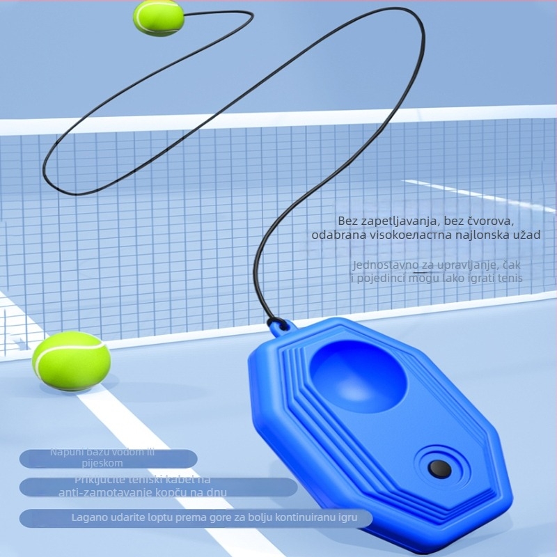 Tenis trener za jednog igrača s reboundom strune — samostalna vježba za početnike i studente; Materijal: svila cvijet; Bez logotipa; Bez prilagodbi