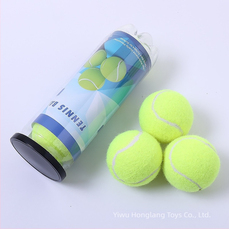 3 gumene tenis lopte za trening s otiskom loga, za fitness i stolni tenis