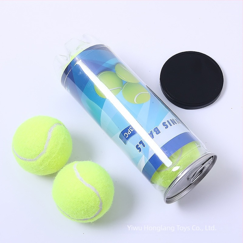 3 gumene tenis lopte za trening s otiskom loga, za fitness i stolni tenis