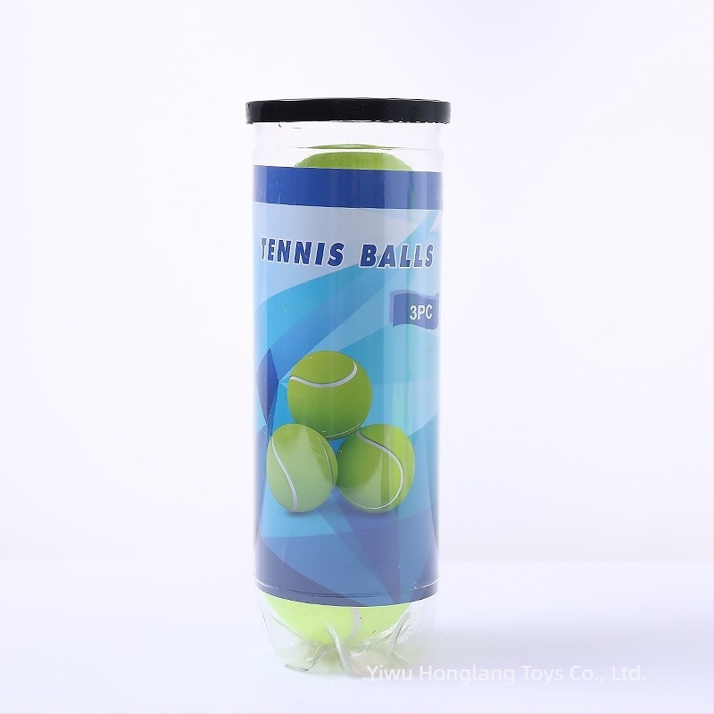 3 gumene tenis lopte za trening s otiskom loga, za fitness i stolni tenis