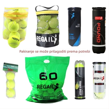 Teniska lopta visoke elastičnosti, gumeni materijal, ispisano logo, prilagodljiva obrada, licencirano privatno označivanje