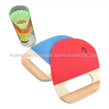 Drvena badminton raketa s MDF kućištem, težina 95–100 g, debljina drške G1, tip rakete: izravni udarac, pogodna za djecu; mogućnost tiskanja logotipa
