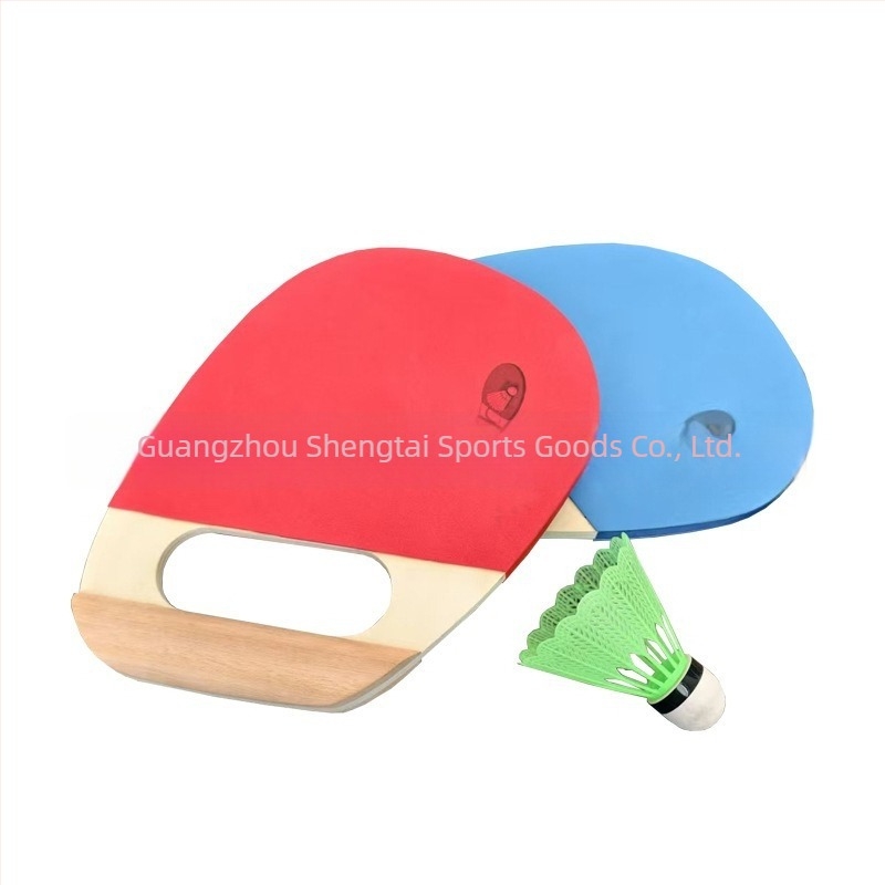 Drvena badminton raketa s MDF kućištem, težina 95–100 g, debljina drške G1, tip rakete: izravni udarac, pogodna za djecu; mogućnost tiskanja logotipa